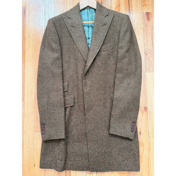 Paul Stuart Phineas Cole Tweed Overcoat 38R INSANE - Picture 1 of 6